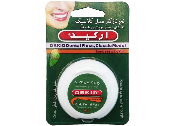 نخ دندان نازک ارکید مدل کلاسیک سبز