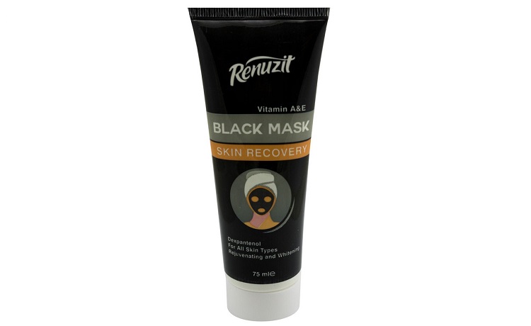 ماسک صورت رینو زیت مدل Black mask carbon active حجم 75 میلی لیتر 