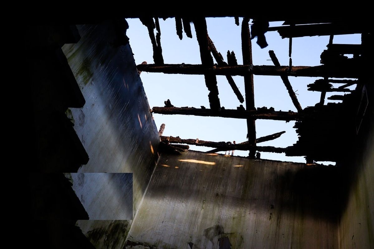 هتل ایران در بندر انزلی بعد از آتش سوزی + تصاویر