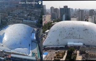 ابتکار تازه چینی‌ها برای مهار گرد و غبار حین ساخت‌وساز + ویدئو