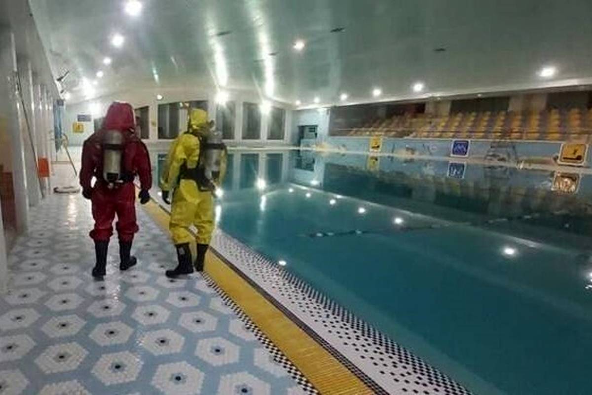 آتش سوزی مهیب در استخر موجهای طلایی؛ ١٩ نفر مصدوم شدند