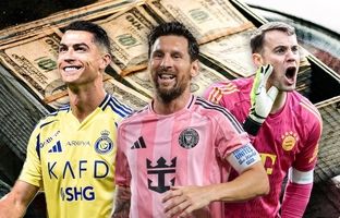 ۱۰ بازیکن بالای ۳۵ سال جهان که بیشترین دستمزدها را دریافت می‌کنند 
