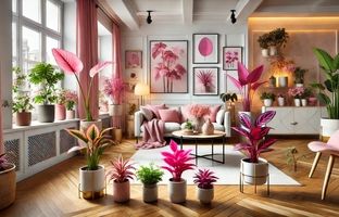 زیباترین گیاهان آپارتمانی با برگ های صورتی