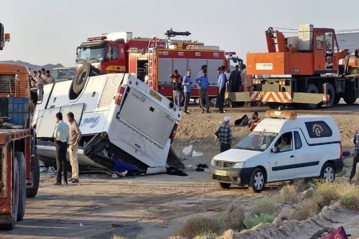 جزئیات جدید از حادثه مرگبار اتوبوس در یزد؛ تمام فوتیها زن هستند