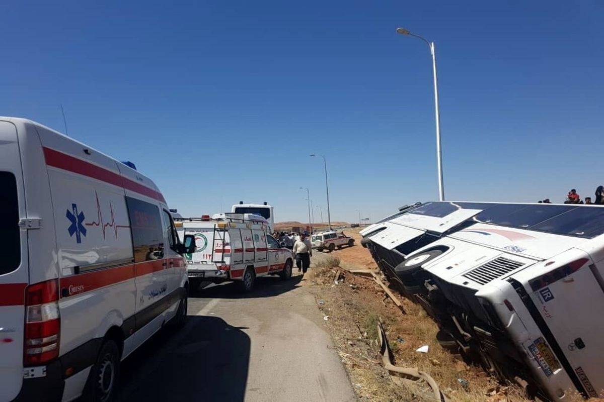 (ویدئو) 10 کشته در واژگونی مرگبار اتوبوس بوشهر به مشهد؛ ۴۱ نفر مصدوم شدند