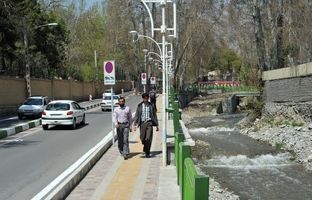 نمایی از پل رومی، تهران در دوره قاجار 