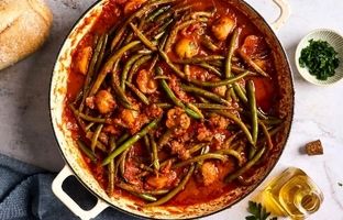 طرز تهیه خورش لوبیا سبز با مرغ
